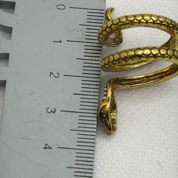 Brand New!! Size 9 Snake wrap ring with inlaid zircon stones - Picture 4 of 5